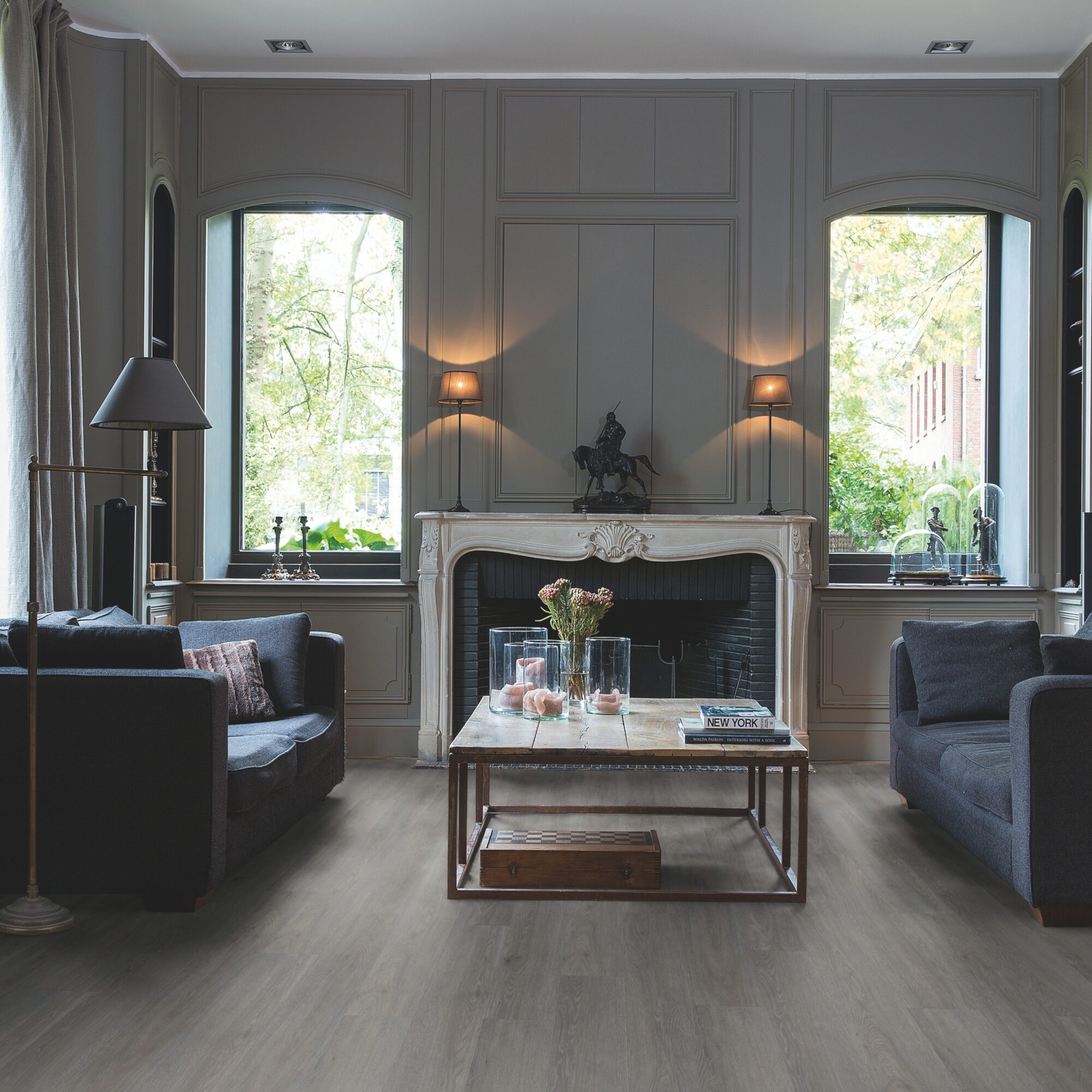 Alpha Vinyl Blos Silk Oak Dark Grey