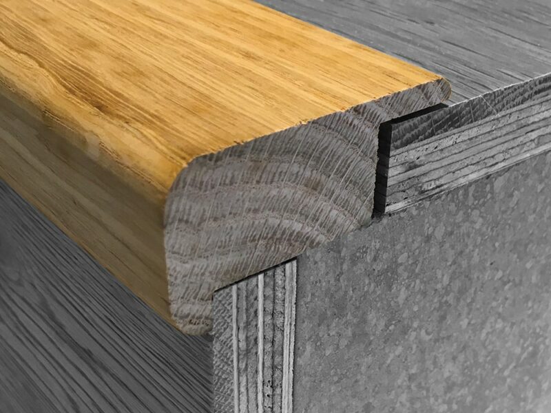 Lip Over Oak Stair Nosing Oak Unfinished - 14mm